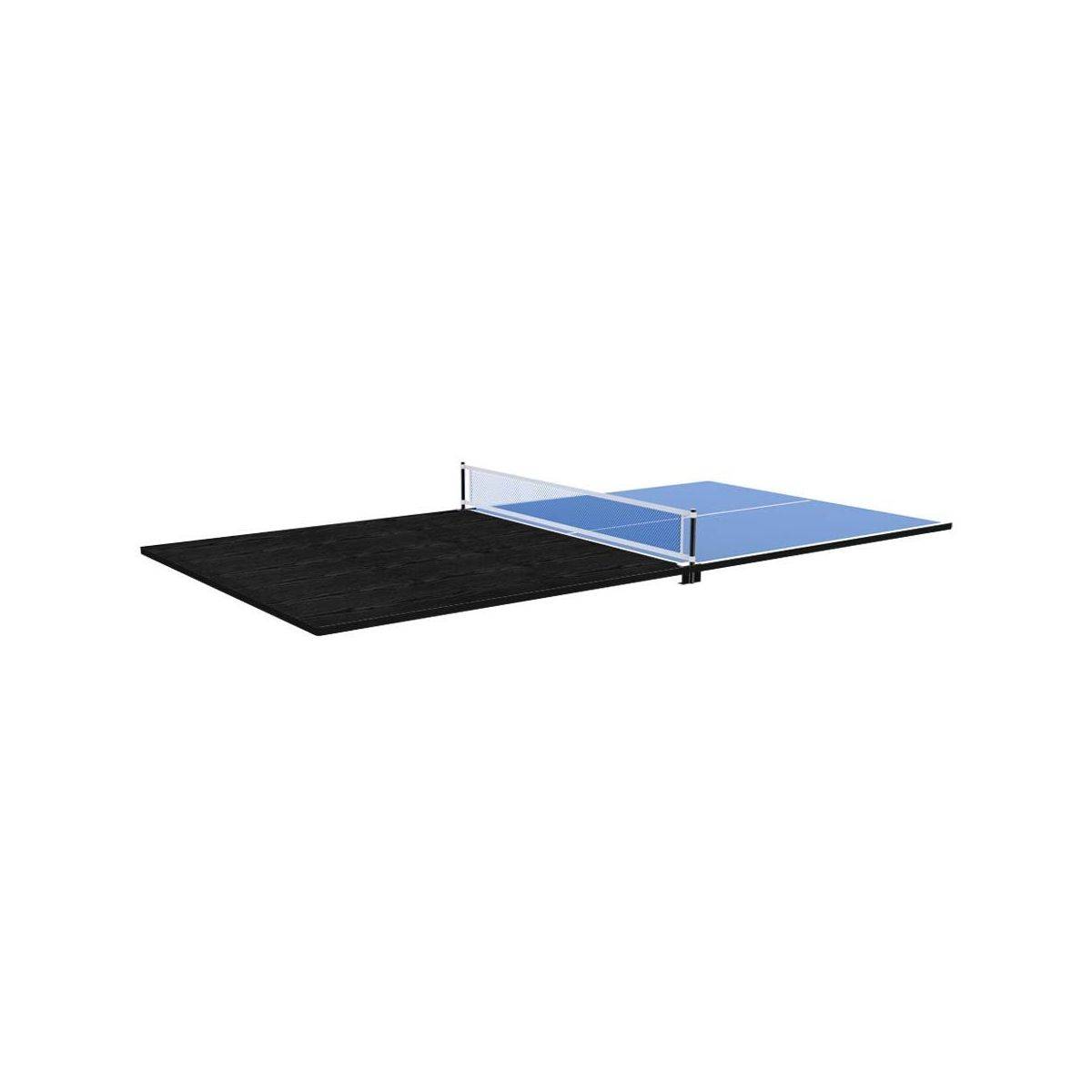 Jardindeco - Plateau 2 en 1 dinatoire et Ping Pong pour billard convertible table 8 personnes Arizona Noir boisé - Image 1