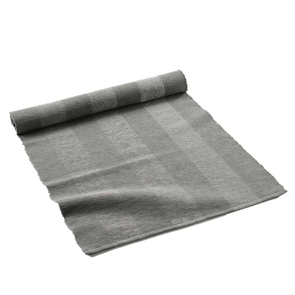 Chemin de Table en Coton "Eldora" 40x140cm Gris - Image 1