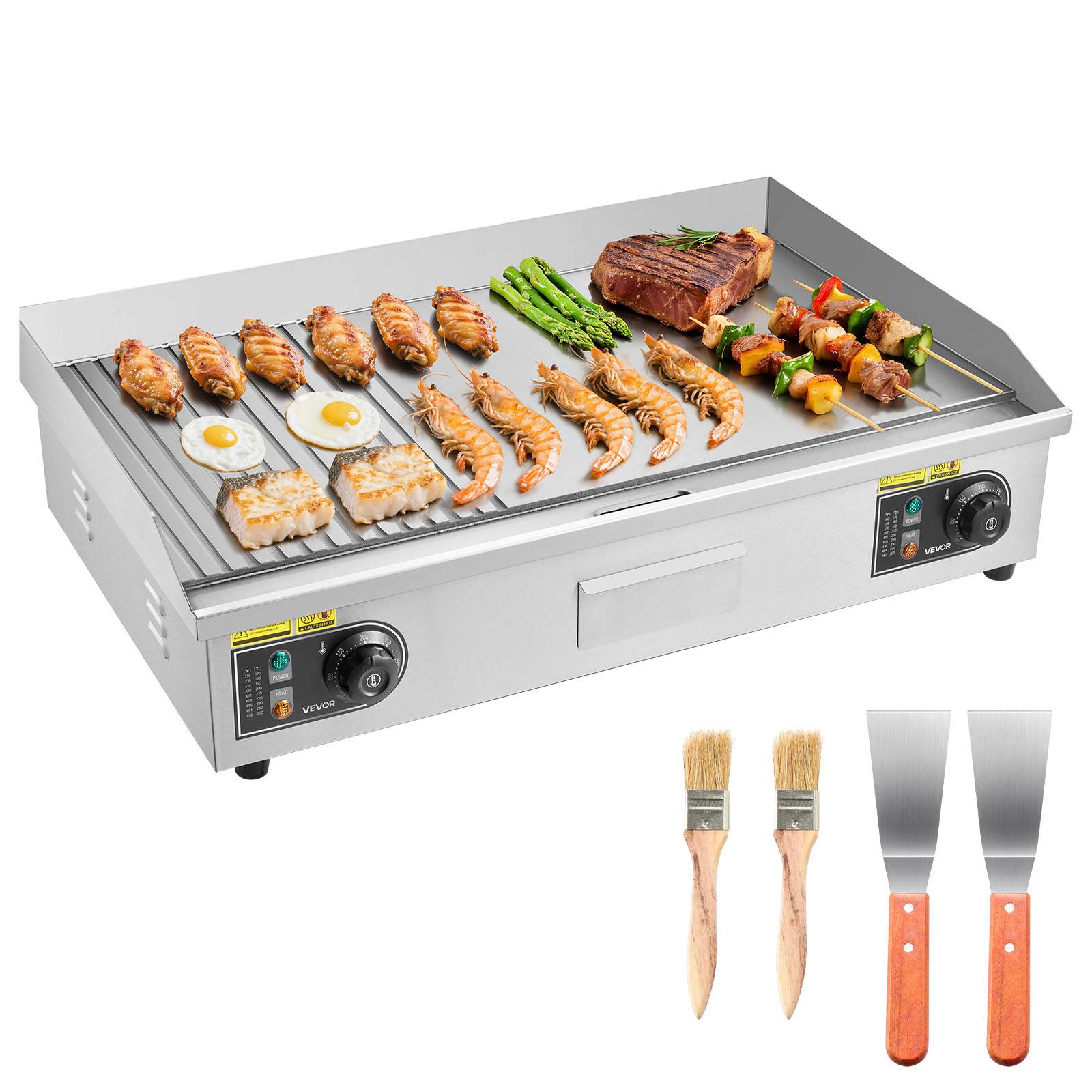 Vevor - VEVOR Plancha Électrique Plaque à Snacker 72,5x40cm 4400W Barbecue (SANS PRISE) - Image 1