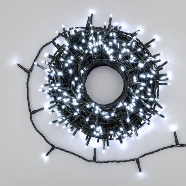 Lotti - Guirlande lumineuse blanc froid 25 mètres 360miniLED 8 fonctions d'animation câble vert foncé Lotti - Image 1