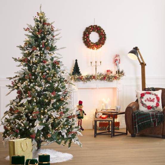 Fééric Lights & Christmas - Sapin de Noël artificiel Snowberry lumineux 210 cm - Feeric Lights & Christmas - Image 1