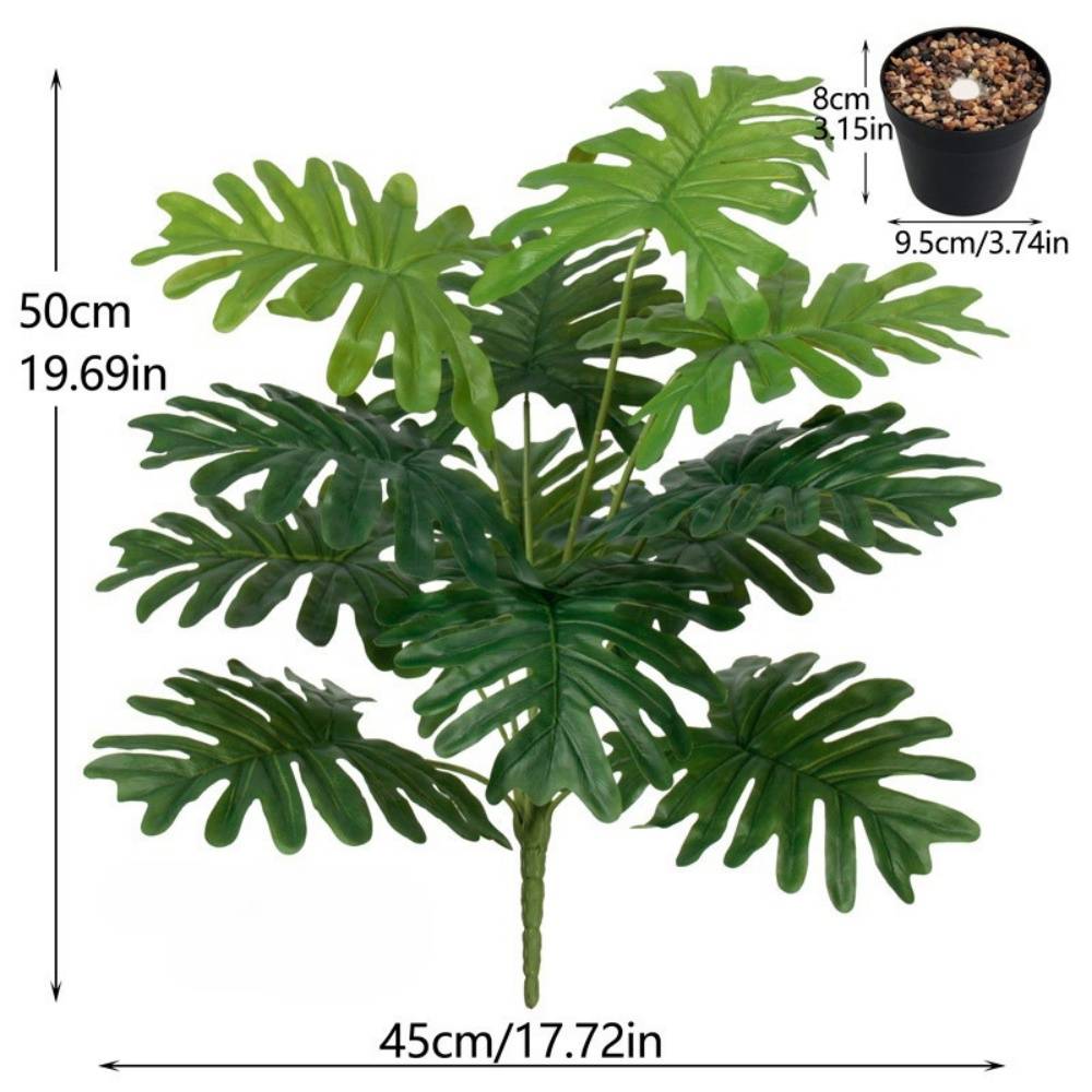 Plante Artificielle Philodendron Selloum - Décoration Tropicale Sans Entretien pour Intérieur - Lytech - Image 1