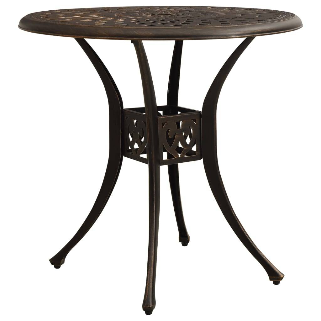 Helloshop26 - Ensemble de bistro jardin meuble extérieur terrasse 3 pièces aluminium coulé bronze - Image 8
