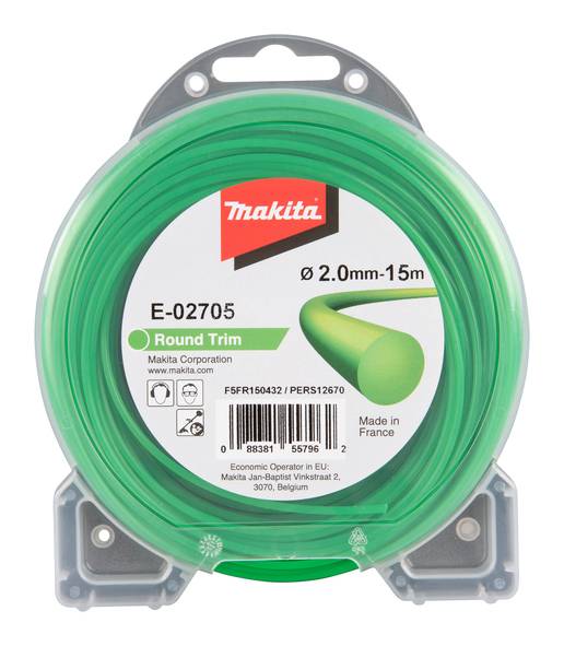 Fil rond Round Trim MAKITA 2 mm x 15 m - E-02705 - Image 1