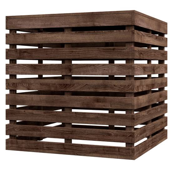 Coffre de rangement extérieure 2 en 1 pour base de parasol, table d'appoint de terrasse avec trou pour parasol en bois - Image 2