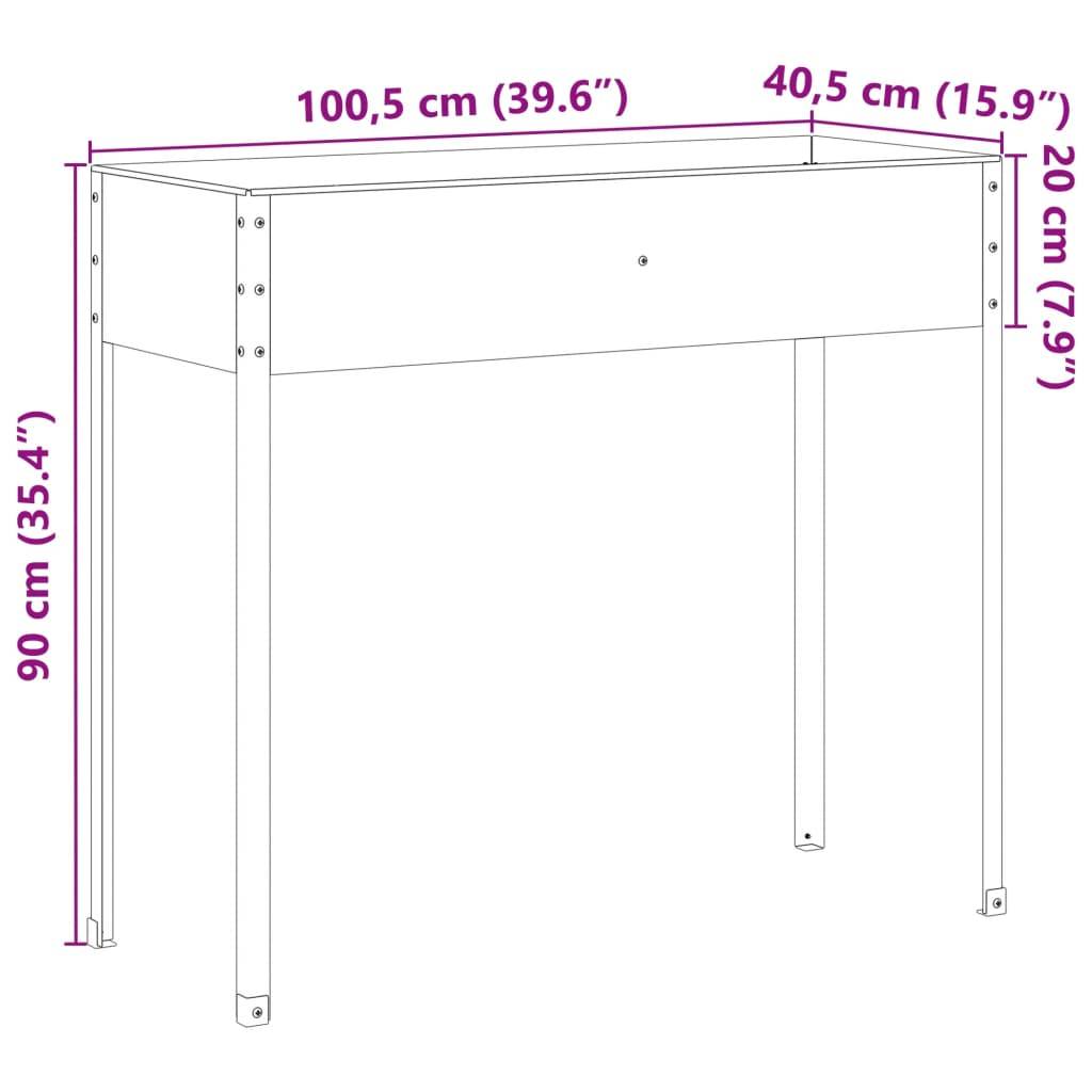 Vidaxl - Jardinière 100,5x40,5x90 cm acier résistant aux intempéries vidaXL 4008961 - Image 3