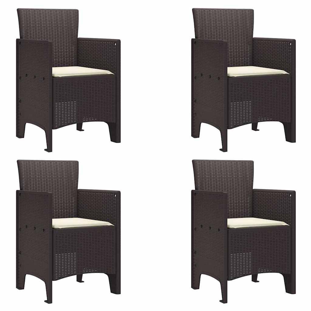 PANGIVO - Chaise de jardin polypropylènes marron 53 x 49 x 85 cm, Poids :24.6kg - PANGIVO - Image 2