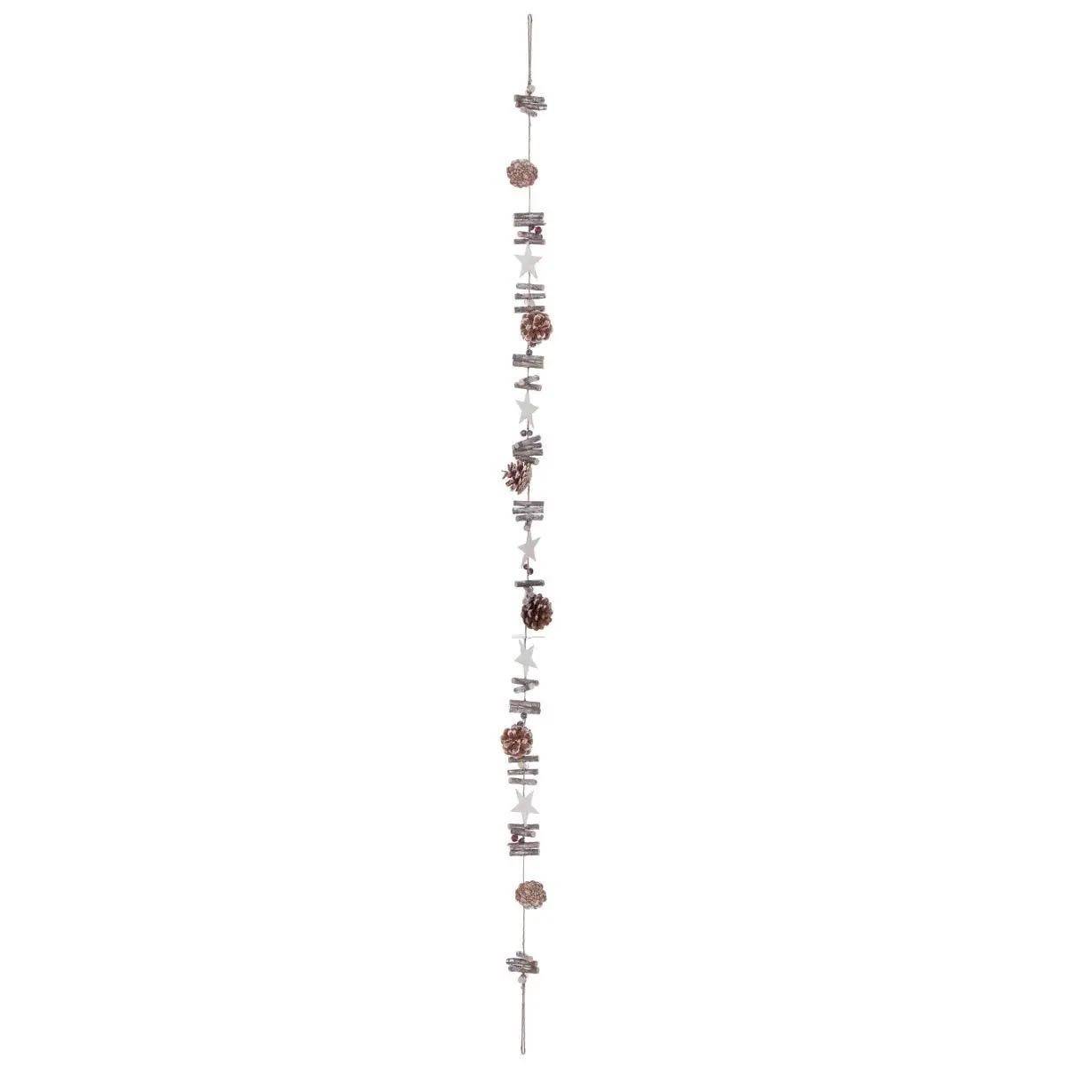 Guirlande de Noël "Délices des Fêtes" 160cm Naturel - Image 1