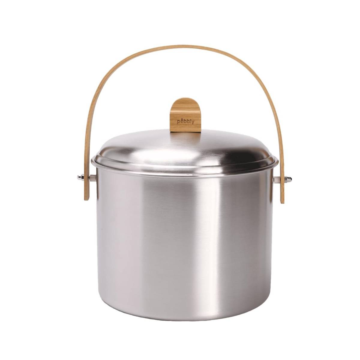 Seau à compost rond 7l inox NBA233 Pebbly - Image 1