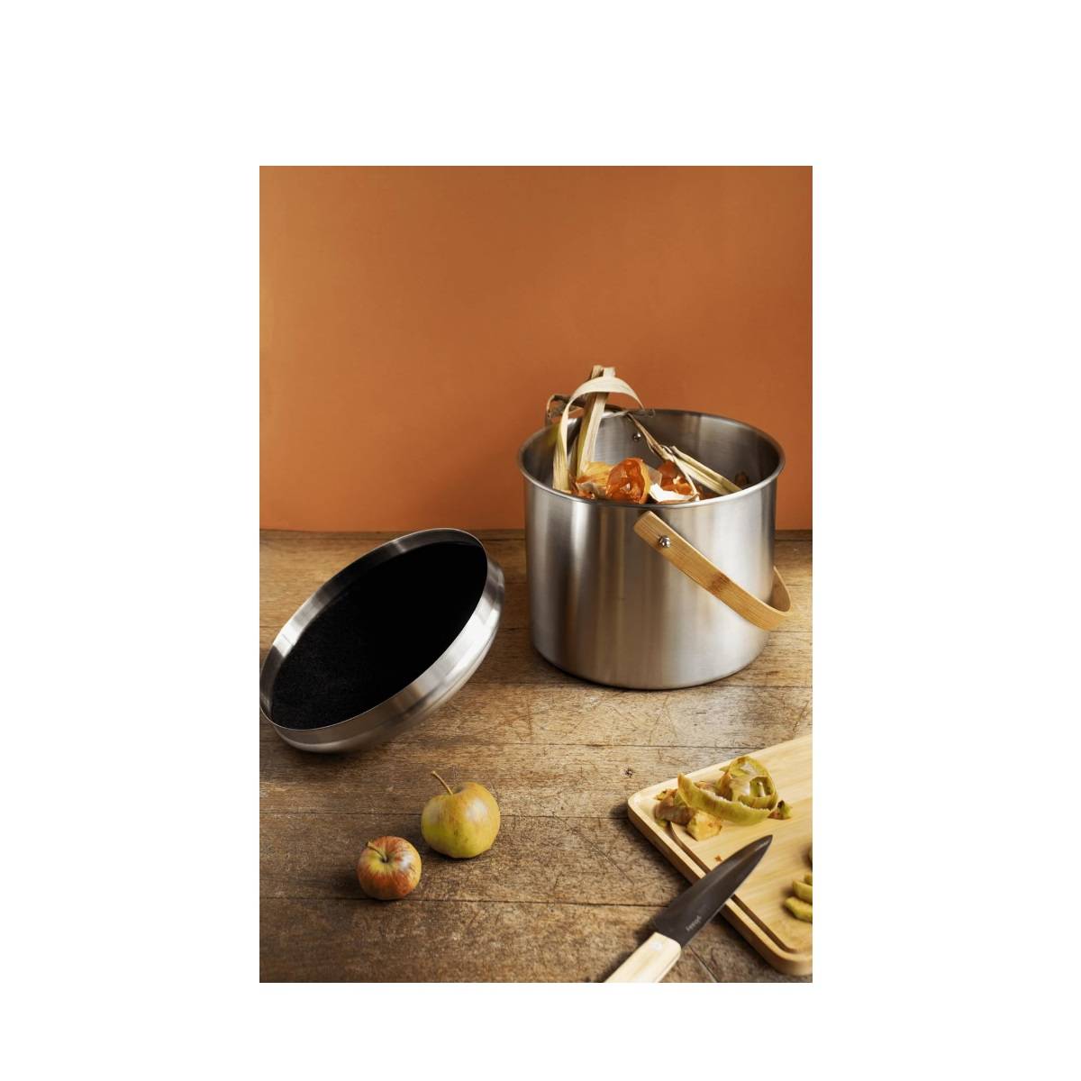 Seau à compost rond 7l inox NBA233 Pebbly - Image 2