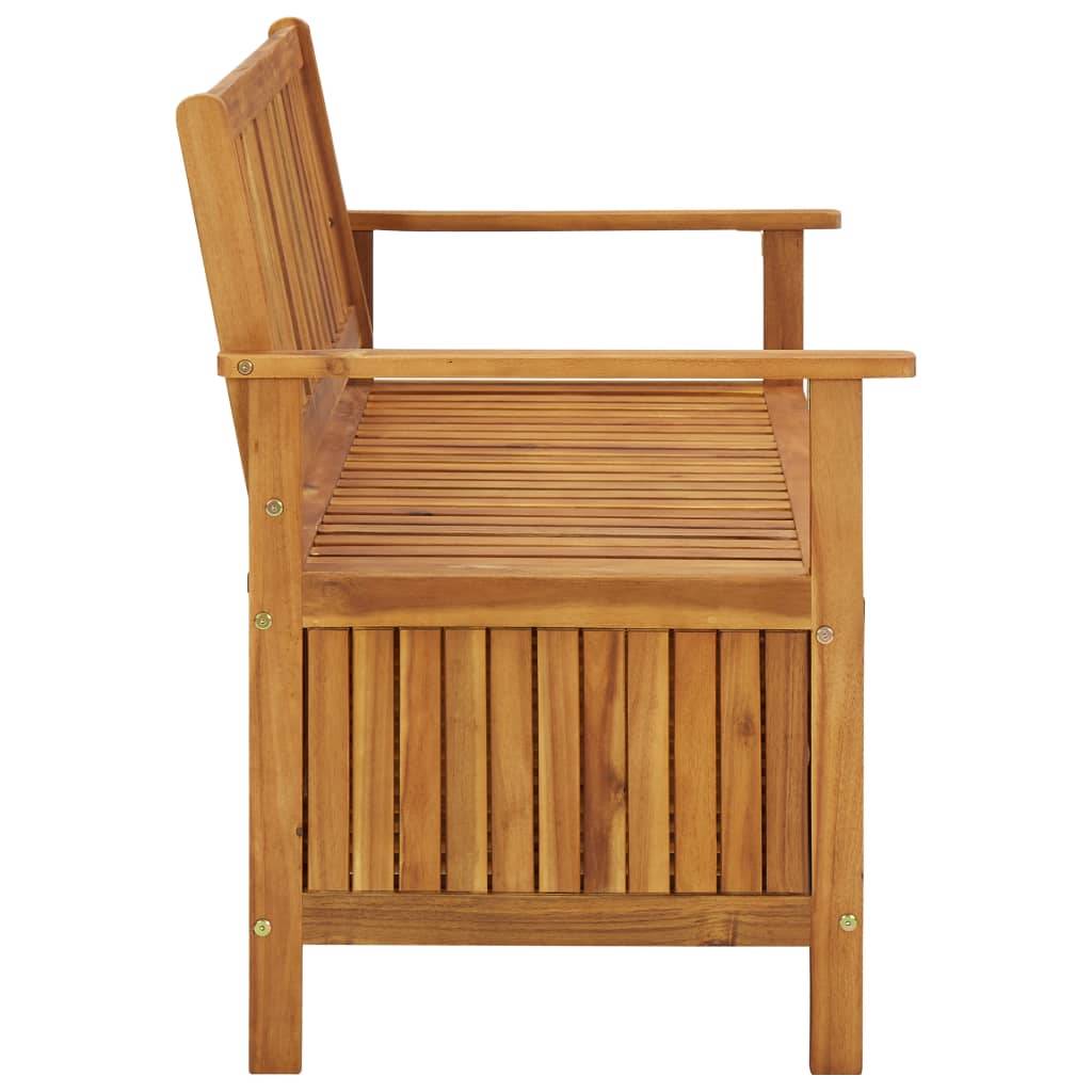 Helloshop26 - Banc de jardin meuble de patio d'extérieur terrasse de rangement de jardin 120 x 63 x 84 cm bois d'acacia solide - Image 3