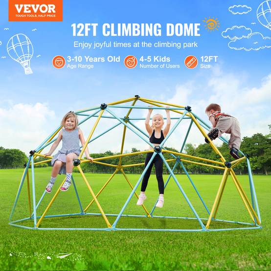 Vevor - VEVOR Dôme d'Escalade Géométrique Cage à Poule 366 cm pour Enfants de 3 à 10 Ans - Image 2