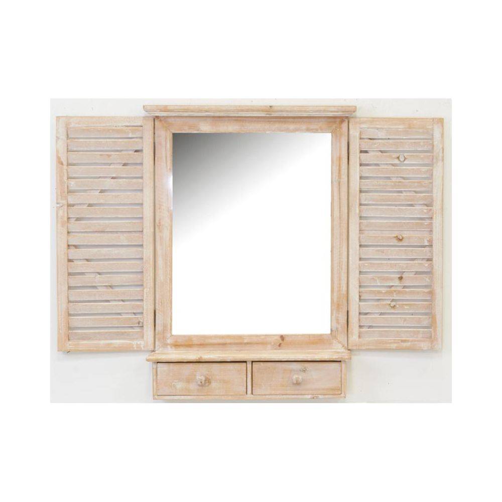 Aubry Gaspard - Miroir fenêtre en bois avec tiroirs - Image 4