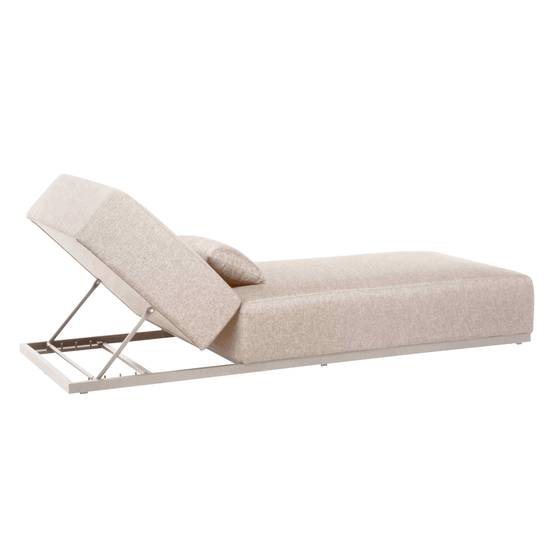 Oviala - Bain de soleil avec coussin inclinable 5 positions beige Havana - Oviala - Image 5