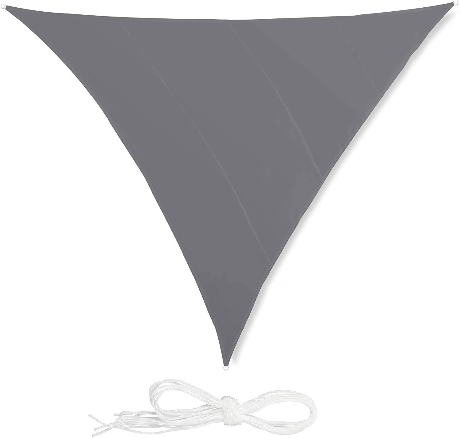 Helloshop26 - Voile d'ombrage triangle 6 x 6 x 6 m gris - Image 1