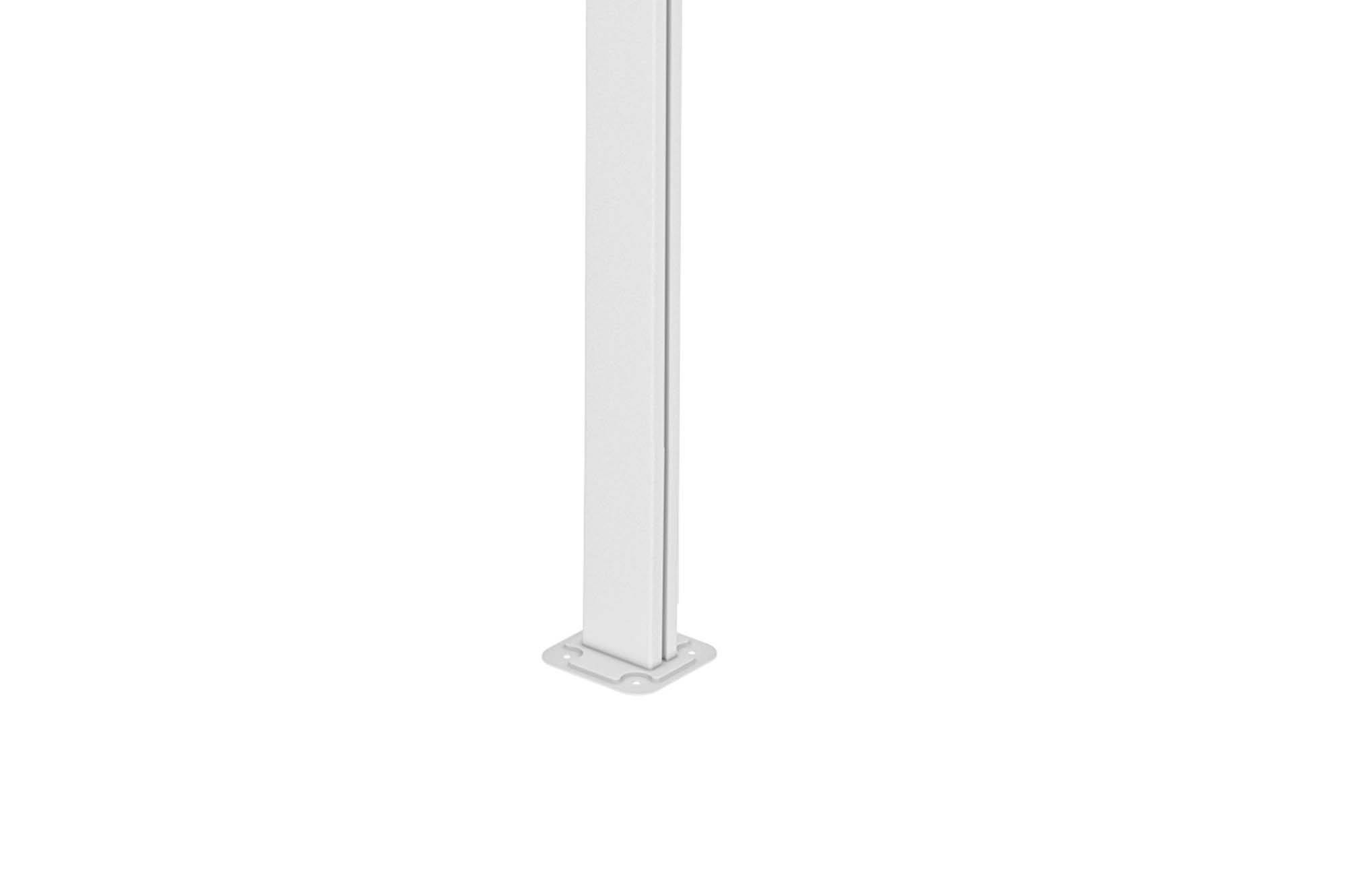 CAZEBOO - Cazeboo Pergola/Carport adossée 9m² KLEO 3x3 m blanc - toit terrasse en aluminium et polycarbonate - Image 5