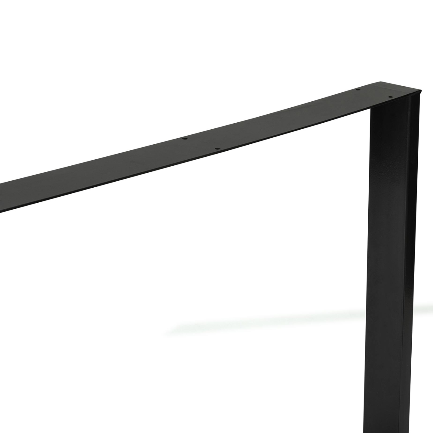 Lot de 2 pieds de table carrés 78x71 cm noir design industriel - Image 5