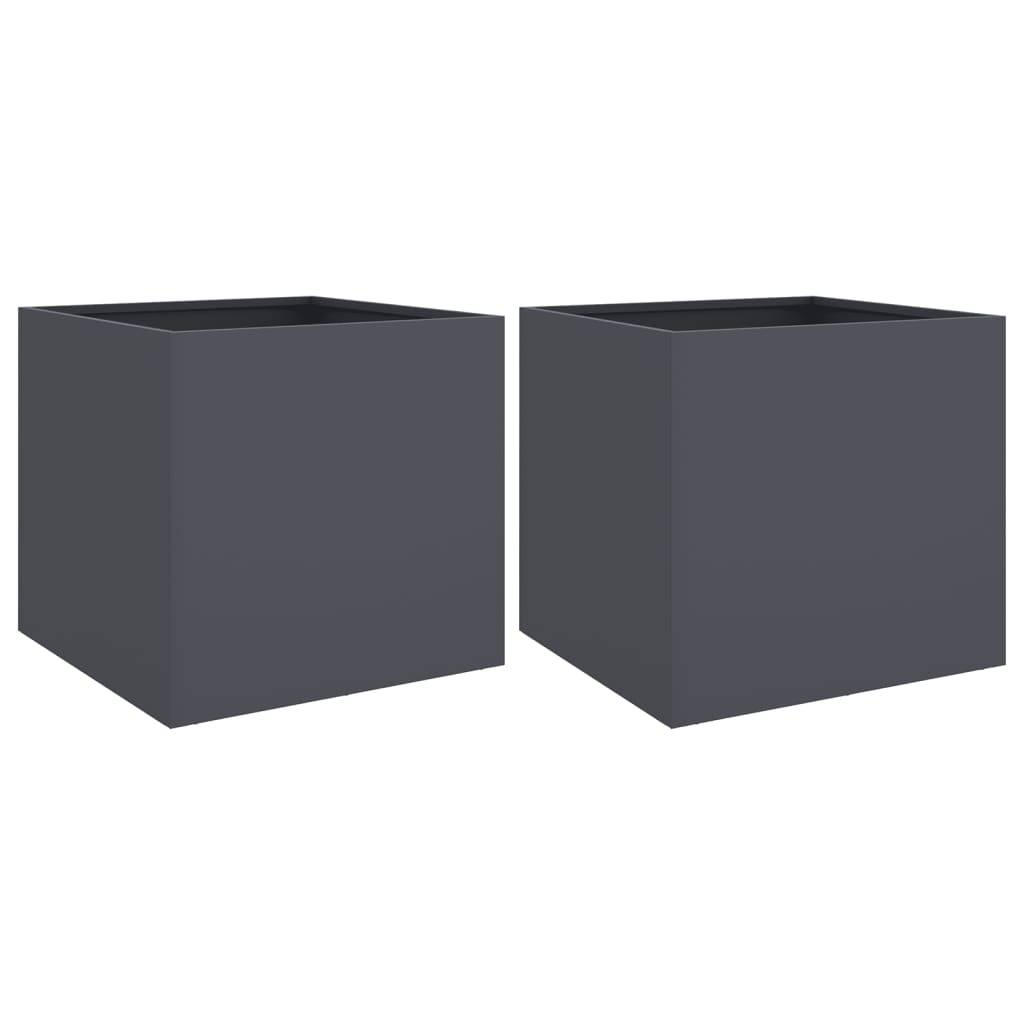 PANGIVO - Jardinières anthracite acier 42 x 40 x 39 cm - PANGIVO - Image 2