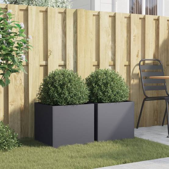 PANGIVO - Jardinières anthracite acier 42 x 40 x 39 cm - PANGIVO - Image 3