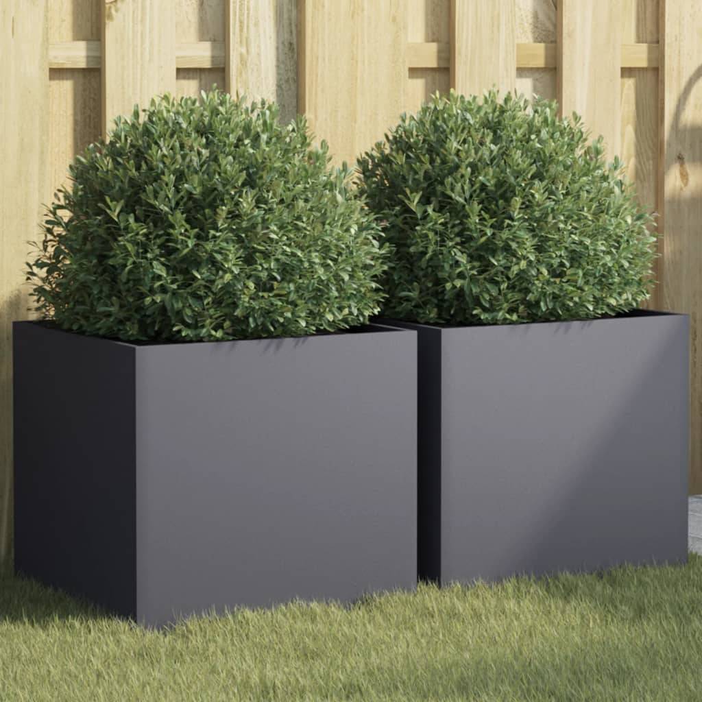 PANGIVO - Jardinières anthracite acier 42 x 40 x 39 cm - PANGIVO - Image 1