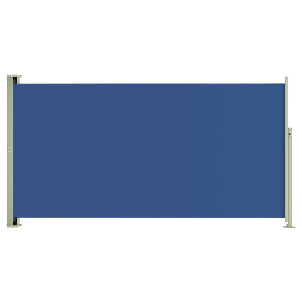 Helloshop26 - Auvent paravent store brise-vue latéral rétractable de patio jardin terrasse balcon protection visuelle écran 160 x 300 cm bleu - Image 1