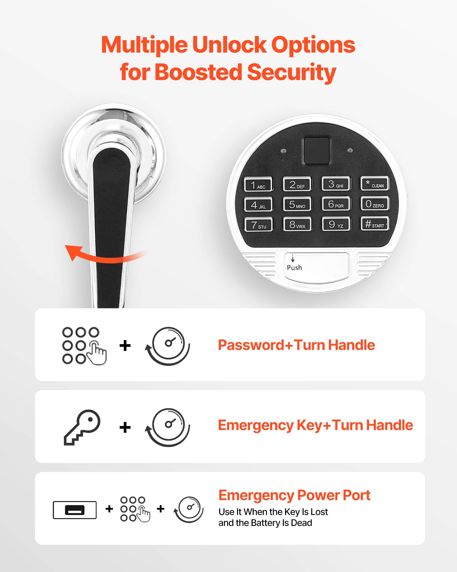 Vevor - VEVOR Coffre-fort de dépôt 34 L, électronique et clé, fente frontale, alarme et LED, pour espèces, bijoux, documents, noir - Image 4