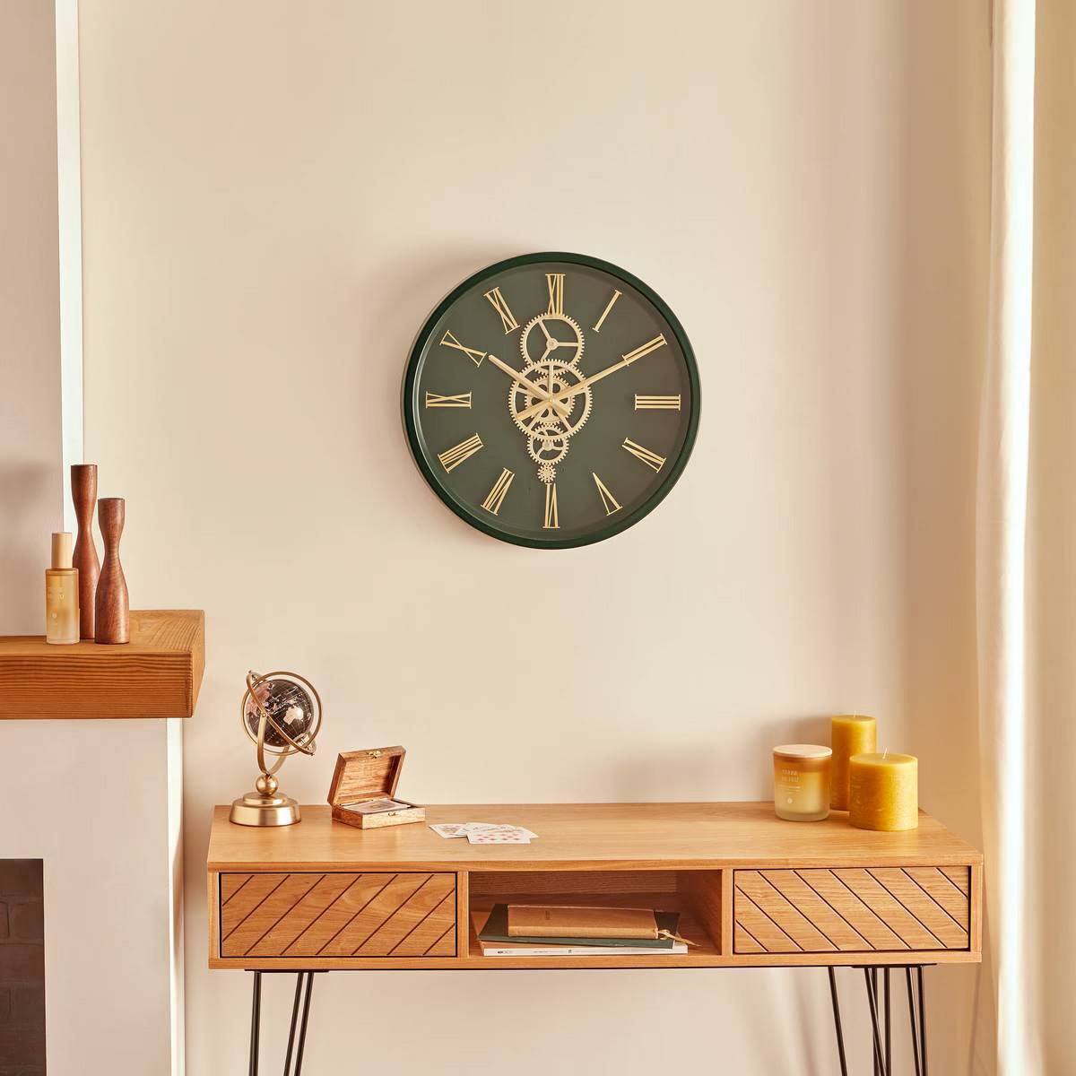 Horloge Murale Mécanisme "Aracely" 46cm Vert - Image 5