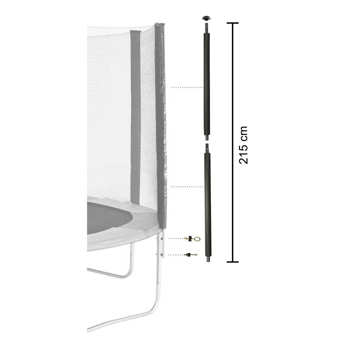 Kangui - Lot de 4 poteaux Ø25 mm trampoline toutes marques mousse, visserie, capuchon Kangui - Image 4