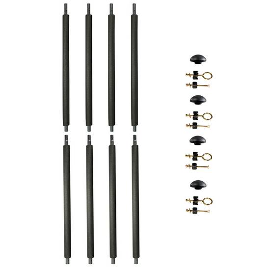 Kangui - Lot de 4 poteaux Ø25 mm trampoline toutes marques mousse, visserie, capuchon Kangui - Image 1