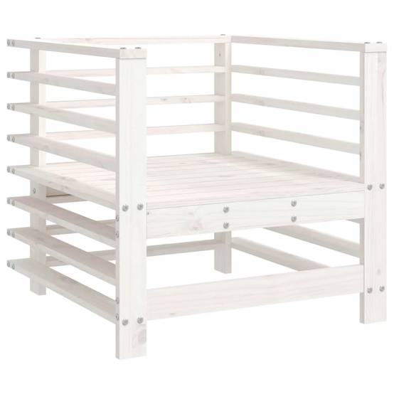 Lot de 2 Chaises de jardin avec coussins - Chaises d'extérieur - Fauteuils de jardin blanc bois de pin massif-JU12844 - Image 7