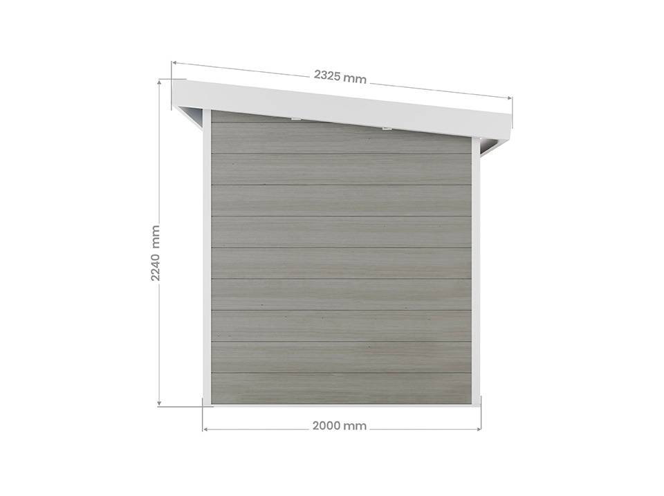 Abri de Jardin Composite ALMA - 5m2 - Gris clair - Cabane de jardin - Image 7