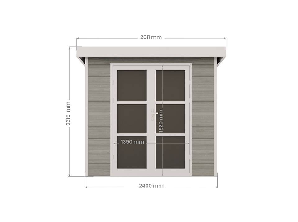 Abri de Jardin Composite ALMA - 5m2 - Gris clair - Cabane de jardin - Image 6