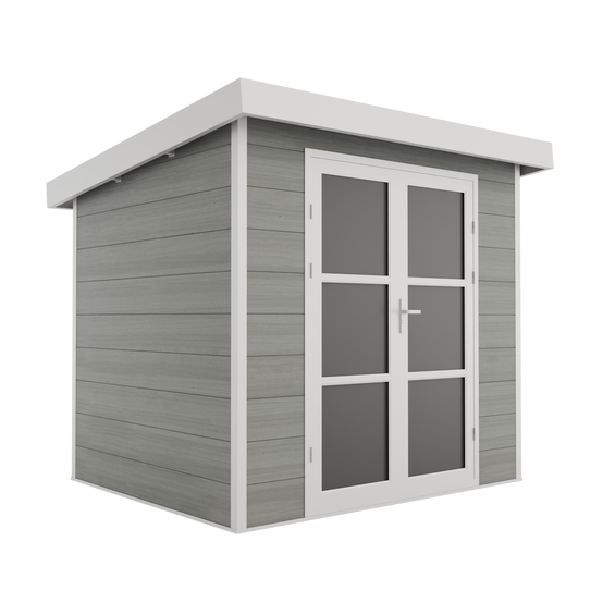 Abri de Jardin Composite ALMA - 5m2 - Gris clair - Cabane de jardin - Image 3