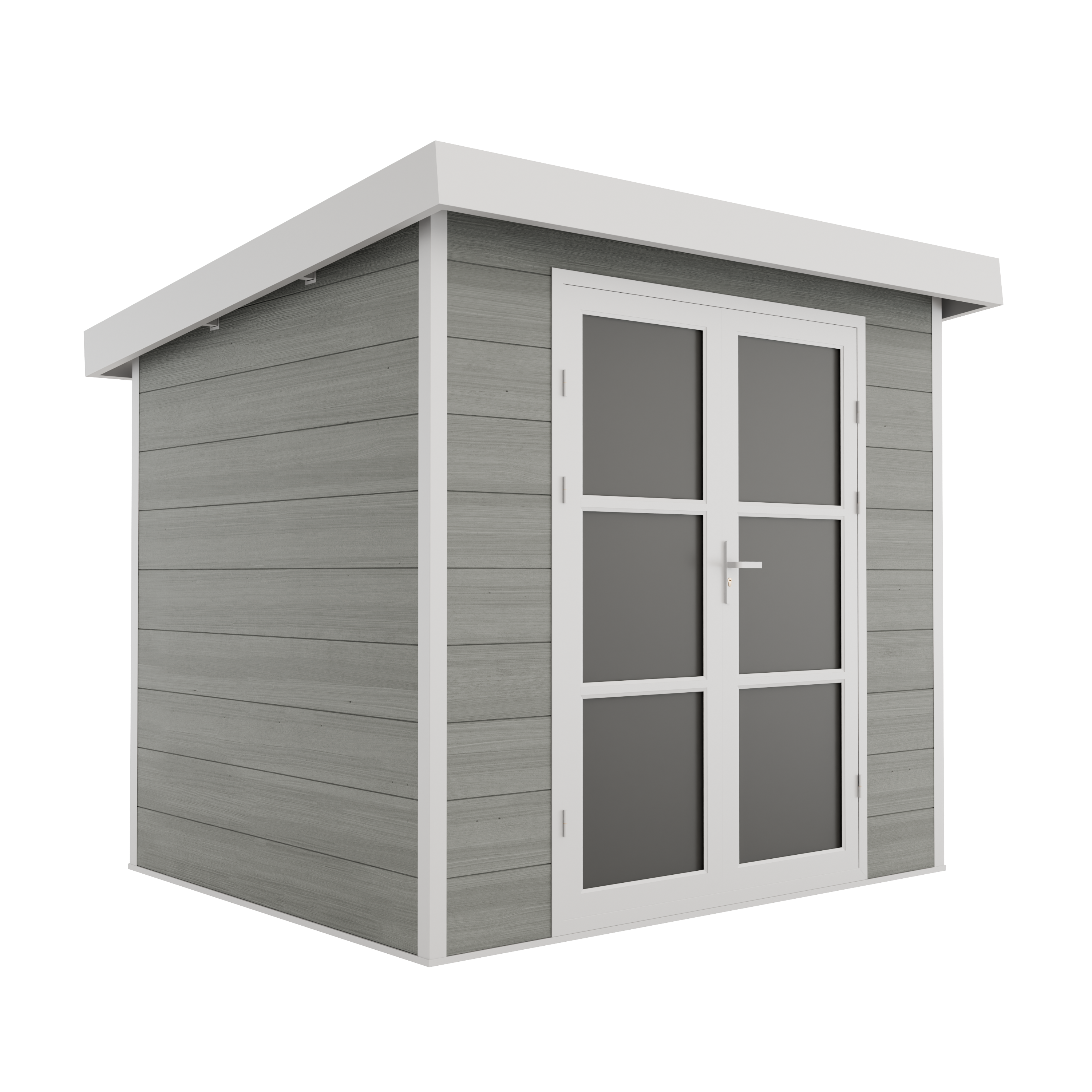 Abri de Jardin Composite ALMA - 5m2 - Gris clair - Cabane de jardin - Image 3