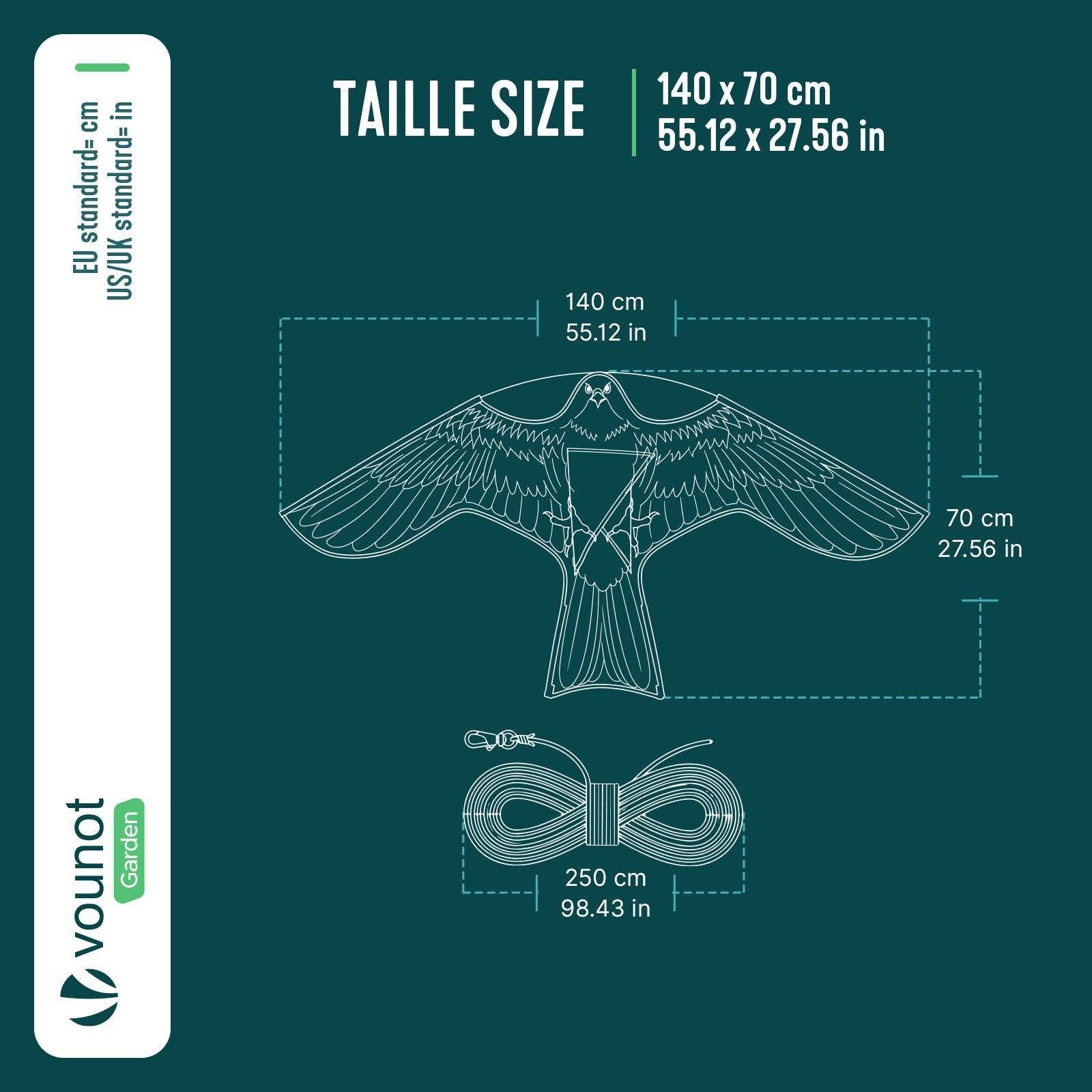 Cerf volant anti oiseaux effaroucheur sans mat Faucon modele C - Image 3