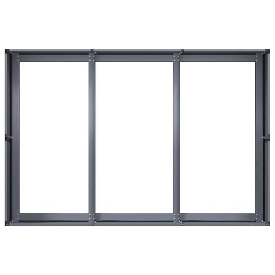 Jardinière acier anthracite 120 x 80 x 40 cm - PANGIVO - Image 5