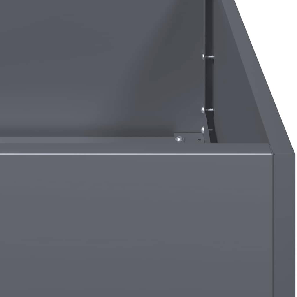 Jardinière acier anthracite 120 x 80 x 40 cm - PANGIVO - Image 7