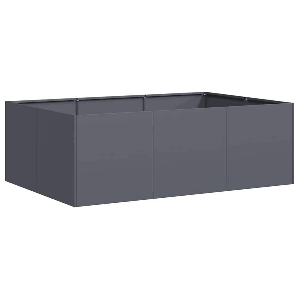 Jardinière acier anthracite 120 x 80 x 40 cm - PANGIVO - Image 2