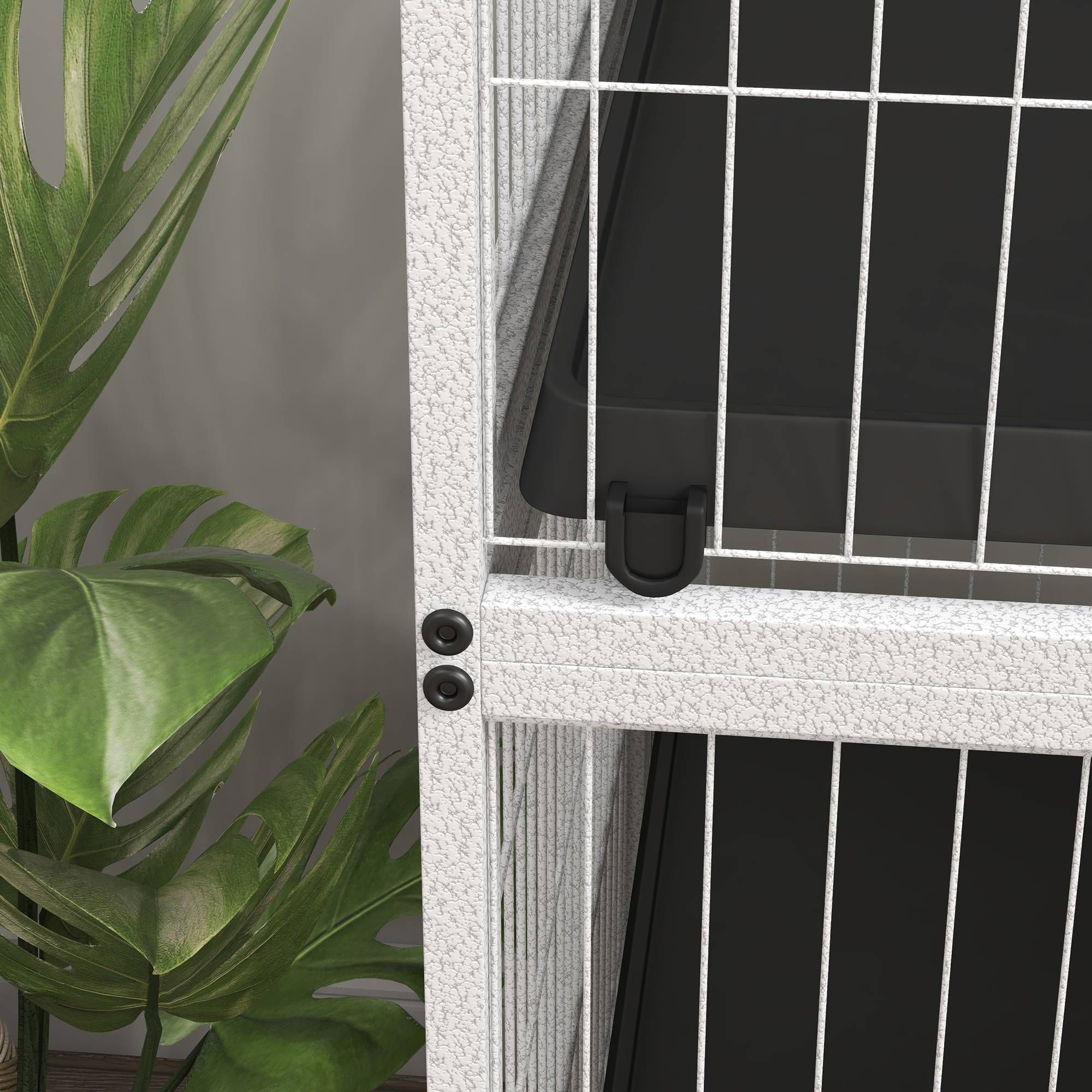 Grande cage acier rongeurs furets chinchillas 4 étages sur roulettes 80x52x128cm blanc - ComfortXL Outdoor Living - Image 10