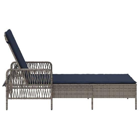PANGIVO - Transat Polyrotin Gris et Bleu Marine 200 x 55 x 92 cm, Poids :13.6kg - PANGIVO - Image 7