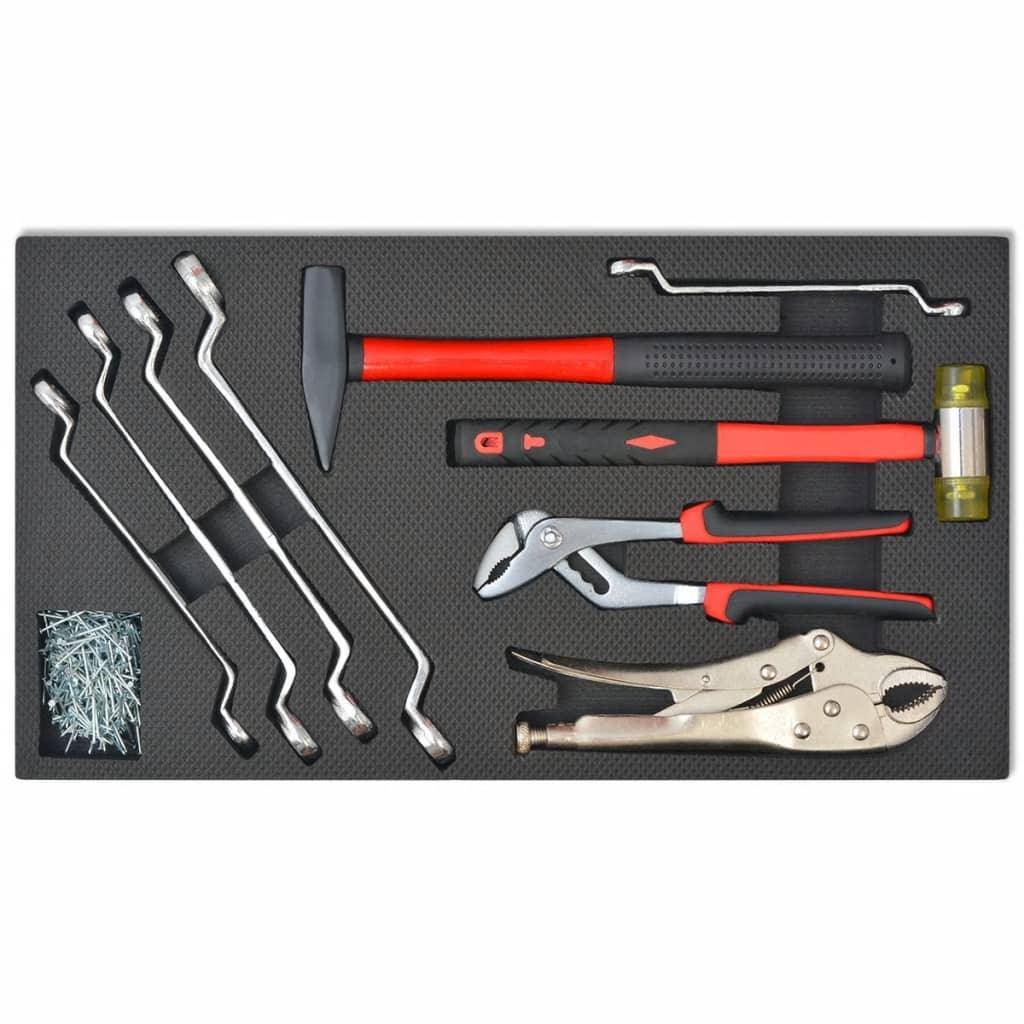 Helloshop26 - Chariot à outils pour atelier avec 1 125 outils acier Rouge - Image 3