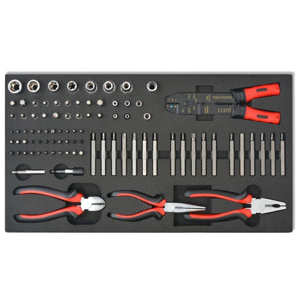 Helloshop26 - Chariot à outils pour atelier avec 1 125 outils acier Rouge - Image 5