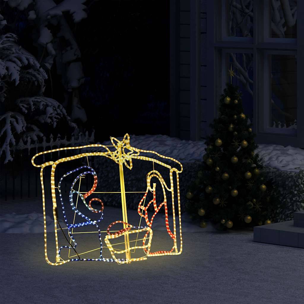 ComfortXL - Crèche de Noël Lumineuse 240 LED Multicolore Décoration Jardin Intérieur 116cm – ComfortXL Outdoor Living
