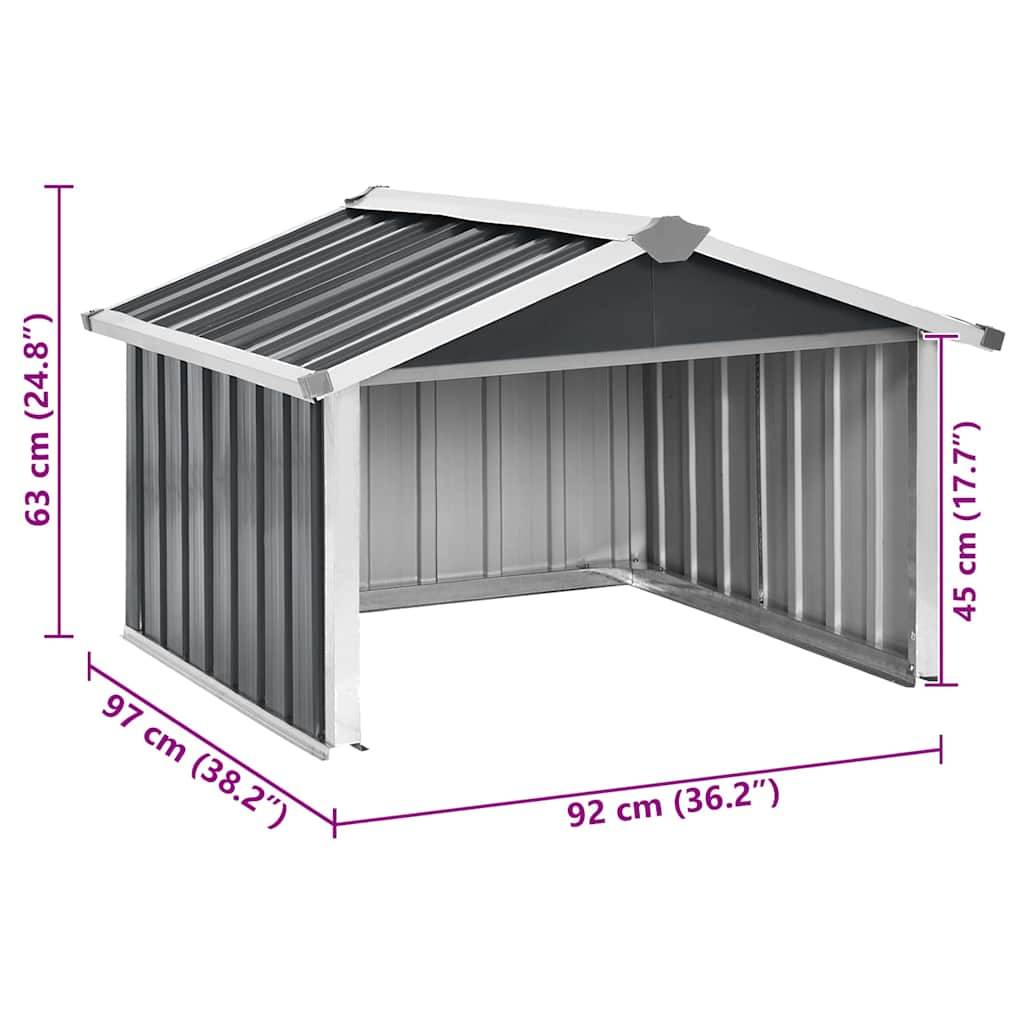 Vidaxl - Abri pour robot de jardin 92x97x63cm Acier galvanisé Anthracite vidaXL 150909 - Image 3
