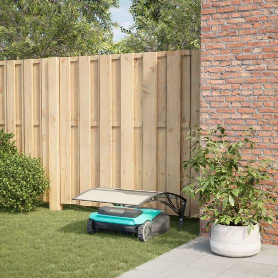 Garage pour robot tondeuse polycarbonate noir 80 x 101 x 46 cm - PANGIVO - Image 3
