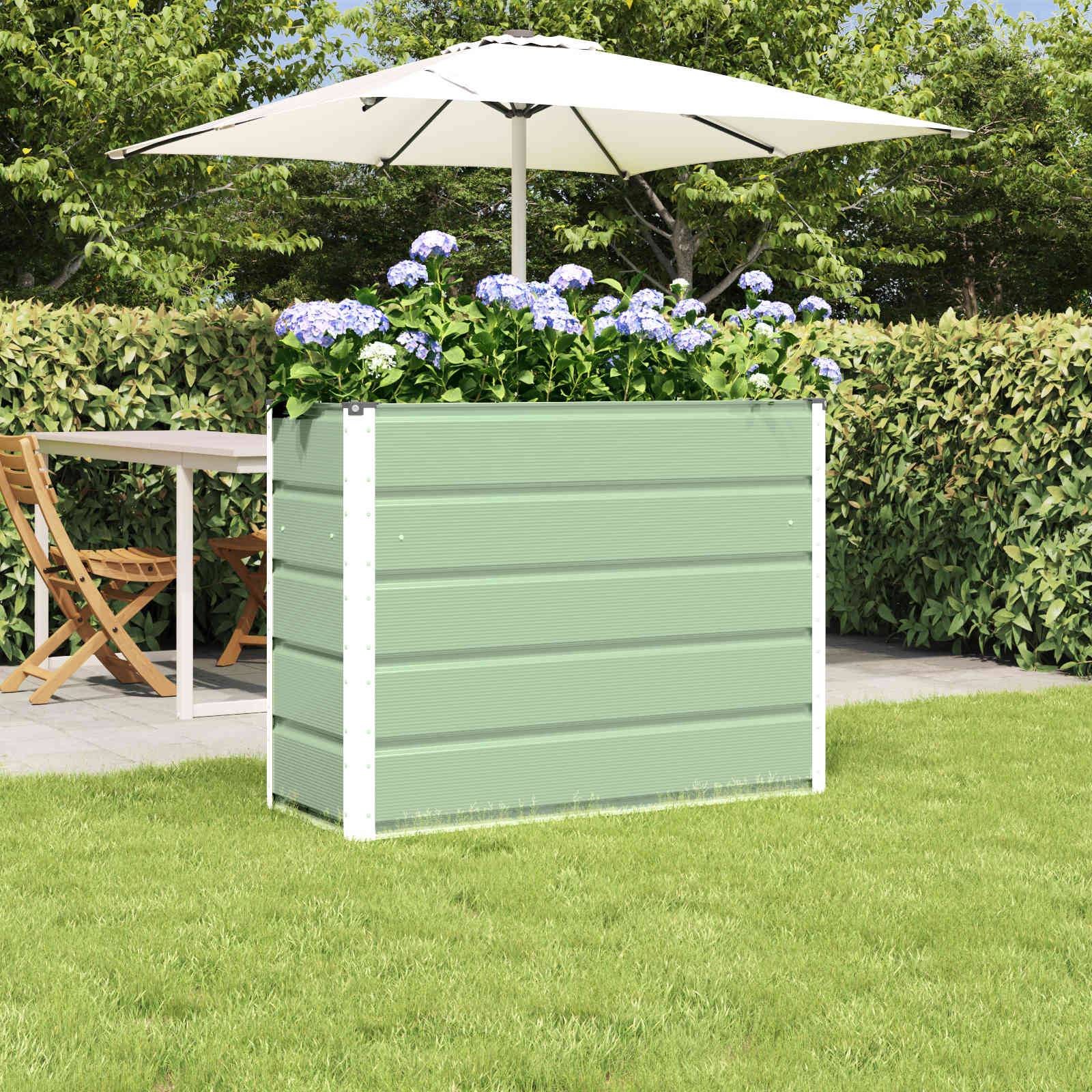 PANGIVO - Jardinière Acier Vert 100 x 40 x 75 cm - PANGIVO - Image 1