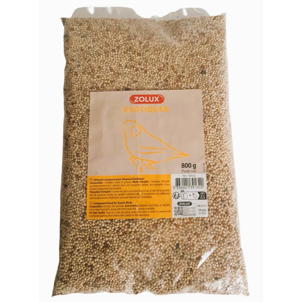 Zolux - Graines oiseaux exotiques 800 g pour oiseaux - Image 4