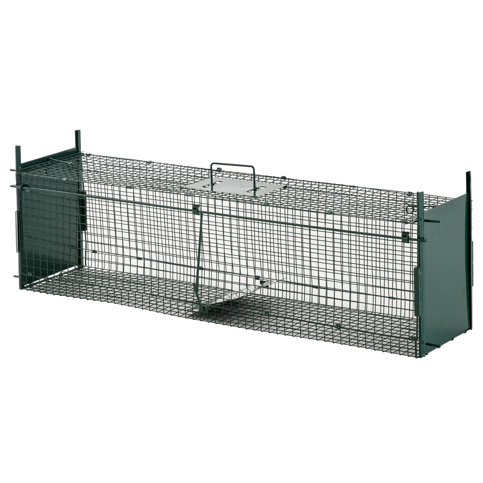Cage piège pour petits animaux, cage pour souris et rats avec double porte, 100x25x28 cm - Image 2