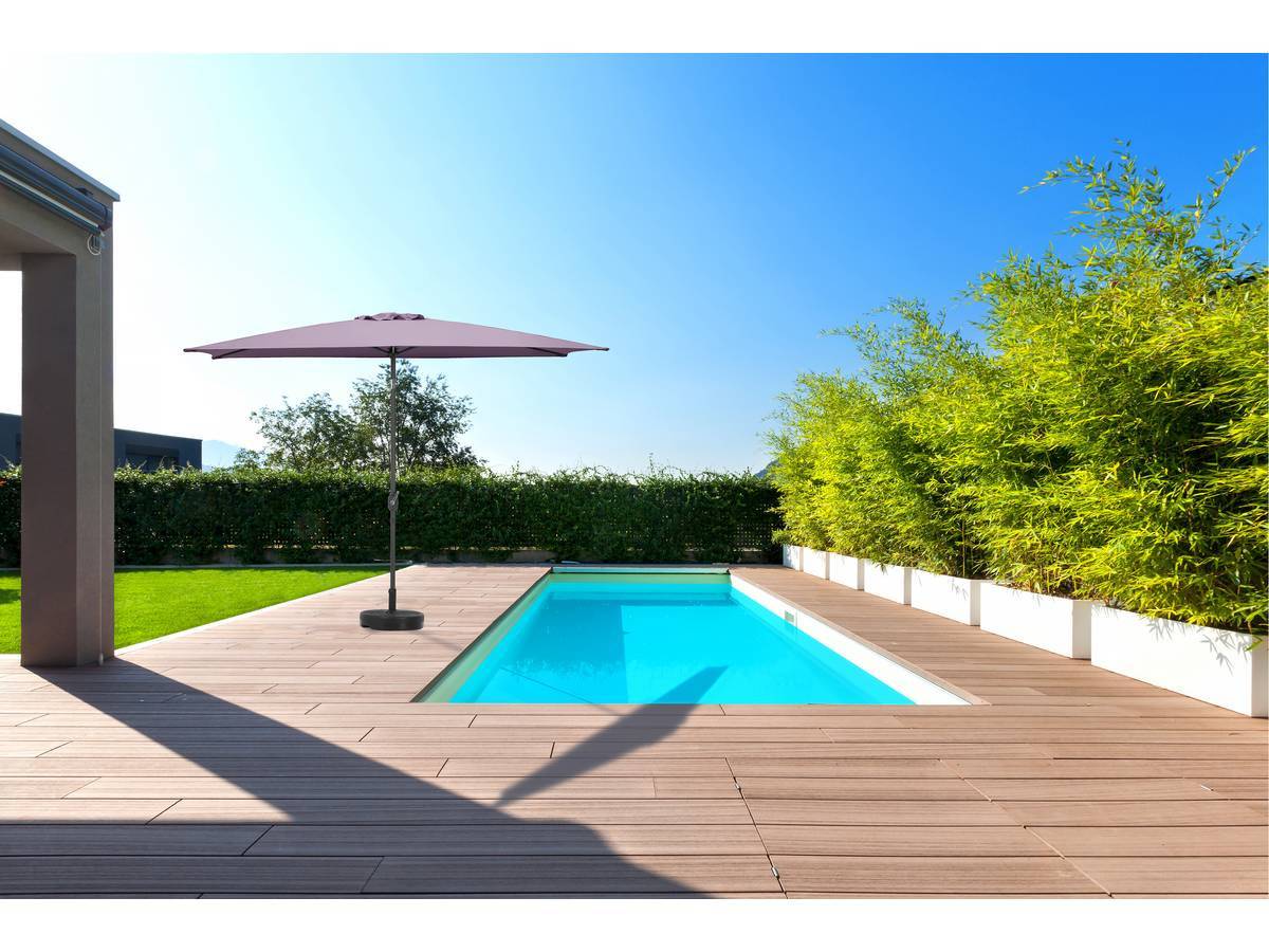Parasol Jardin "sol 2" - Rectangle - 2 X 3 M - Violet + Dalles à Lester Incluses -habitat Et Jardin - Image 2