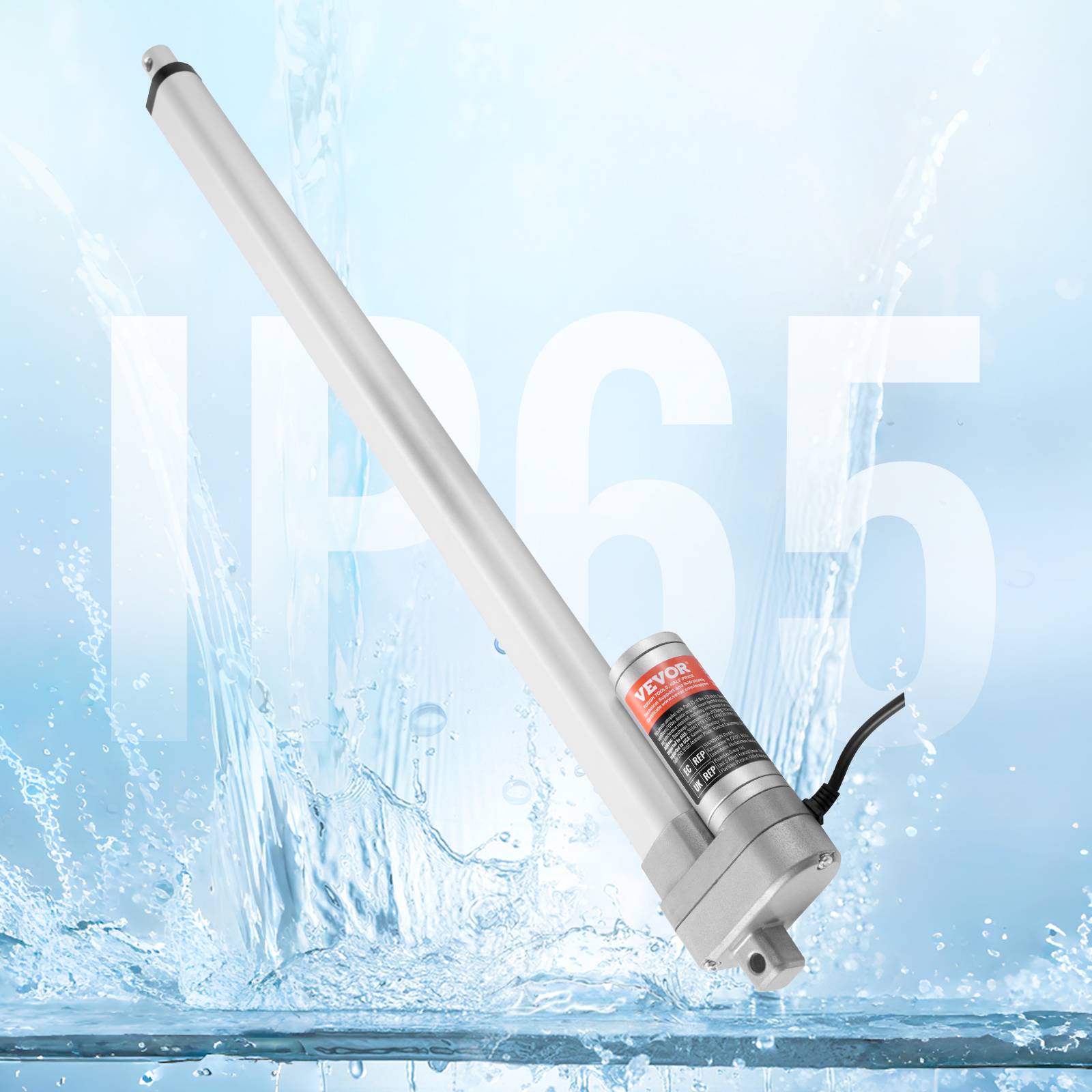 VEVOR Actionneur linéaire 12V IP65 étanche 20" 660lbs/3000N 0,19"/s, support, extérieur. - Image 8